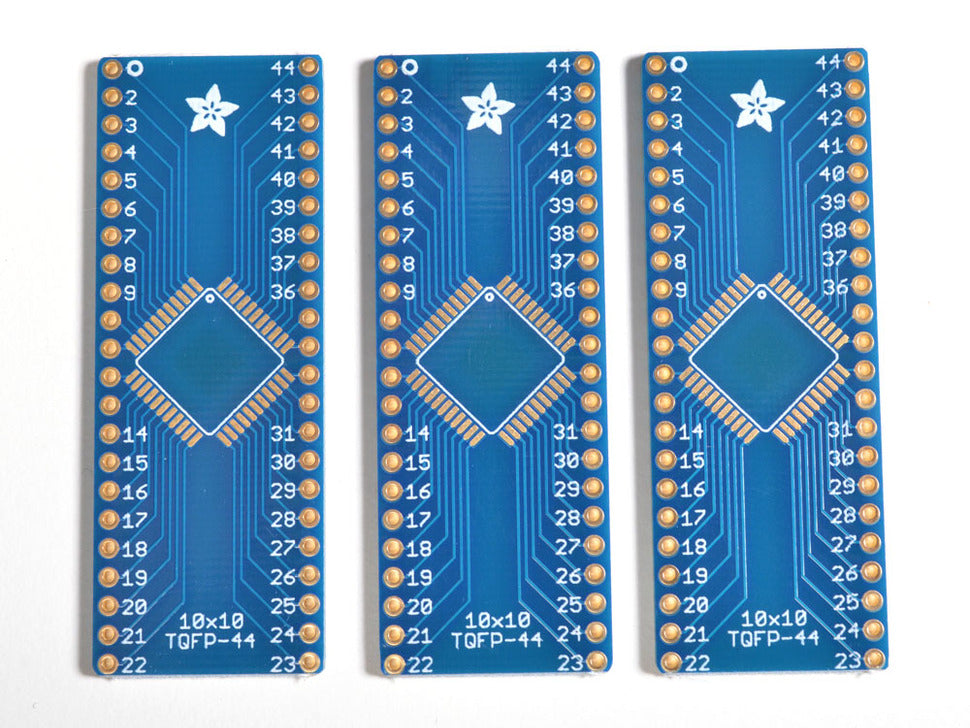 SMT Breakout PCB for 44-QFN or 44-TQFP - 3 Pack!