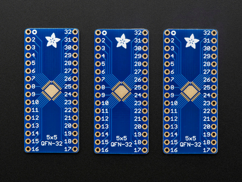 SMT Breakout PCB for 32-QFN or 32-TQFP - 3 Pack!
