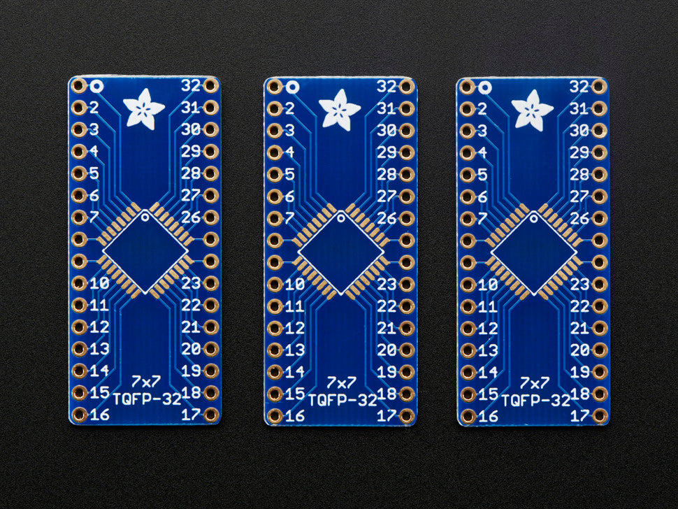 SMT Breakout PCB for 32-QFN or 32-TQFP - 3 Pack!