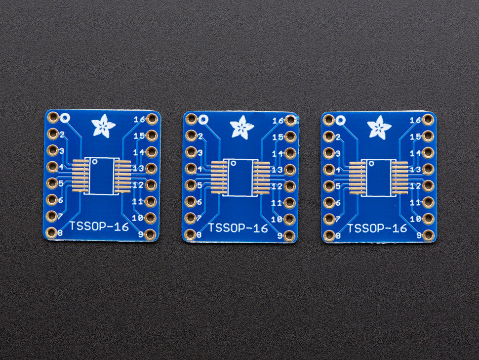 SMT Breakout PCB for SOIC-16 or TSSOP-16 - 3 Pack!