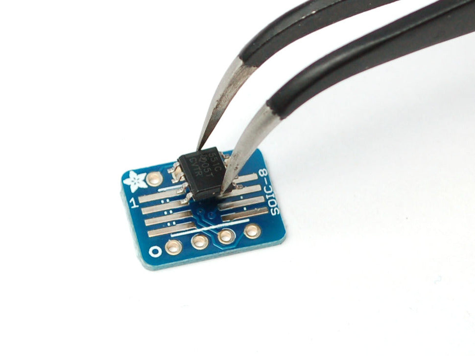 SMT Breakout PCB for SOIC-8, MSOP-8 or TSSOP-8 - 6 Pack!