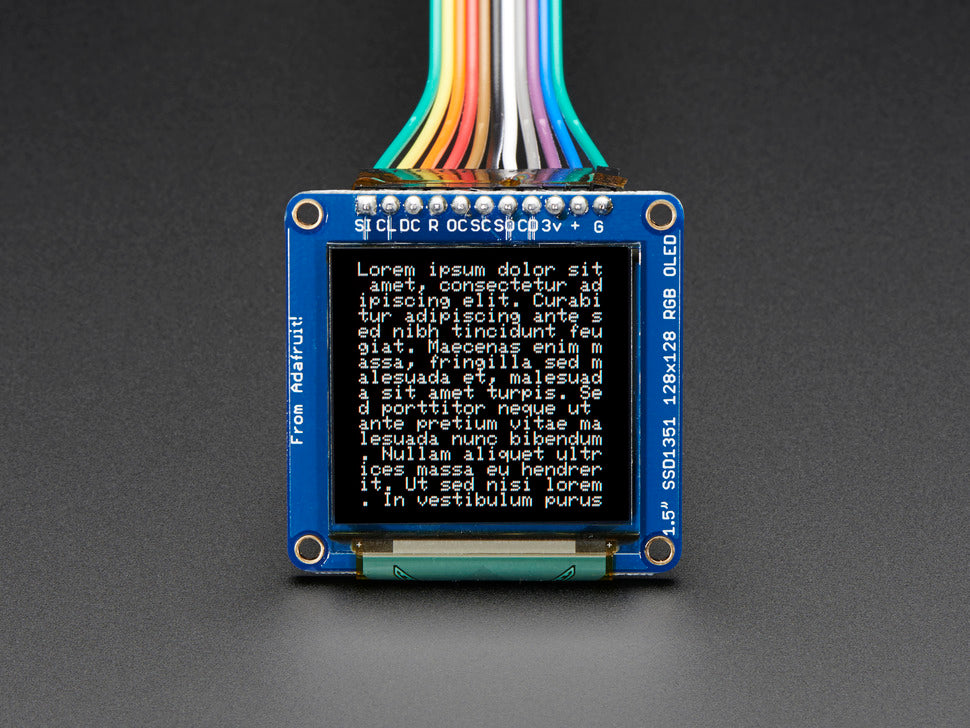 OLED Breakout Board - 16-bit Color 1.5" w/microSD holder