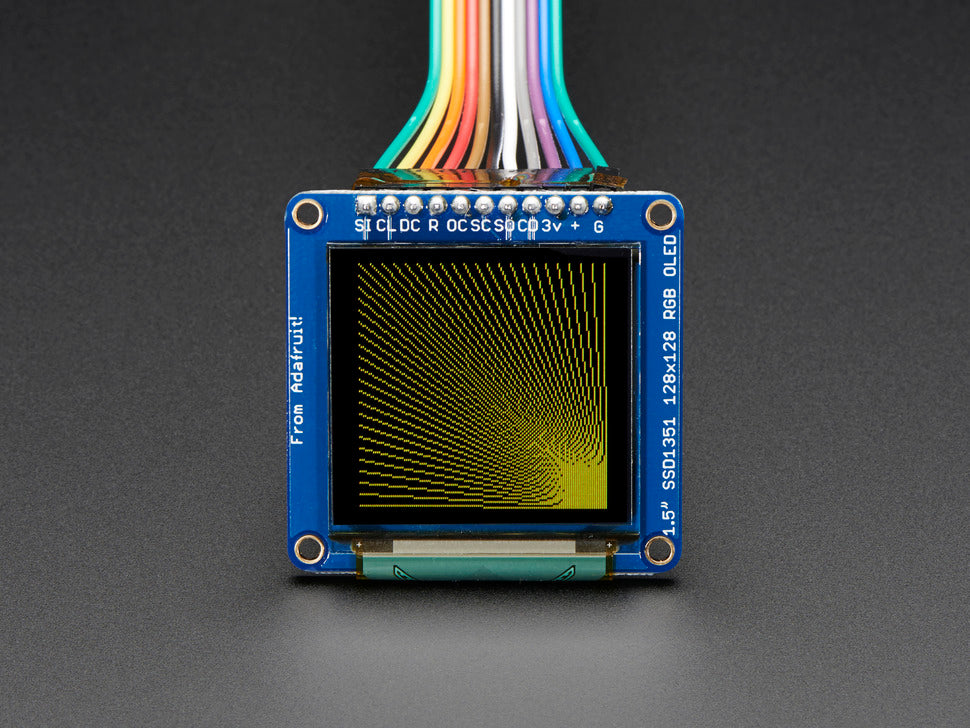 OLED Breakout Board - 16-bit Color 1.5" w/microSD holder