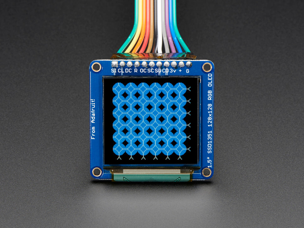 OLED Breakout Board - 16-bit Color 1.5" w/microSD holder