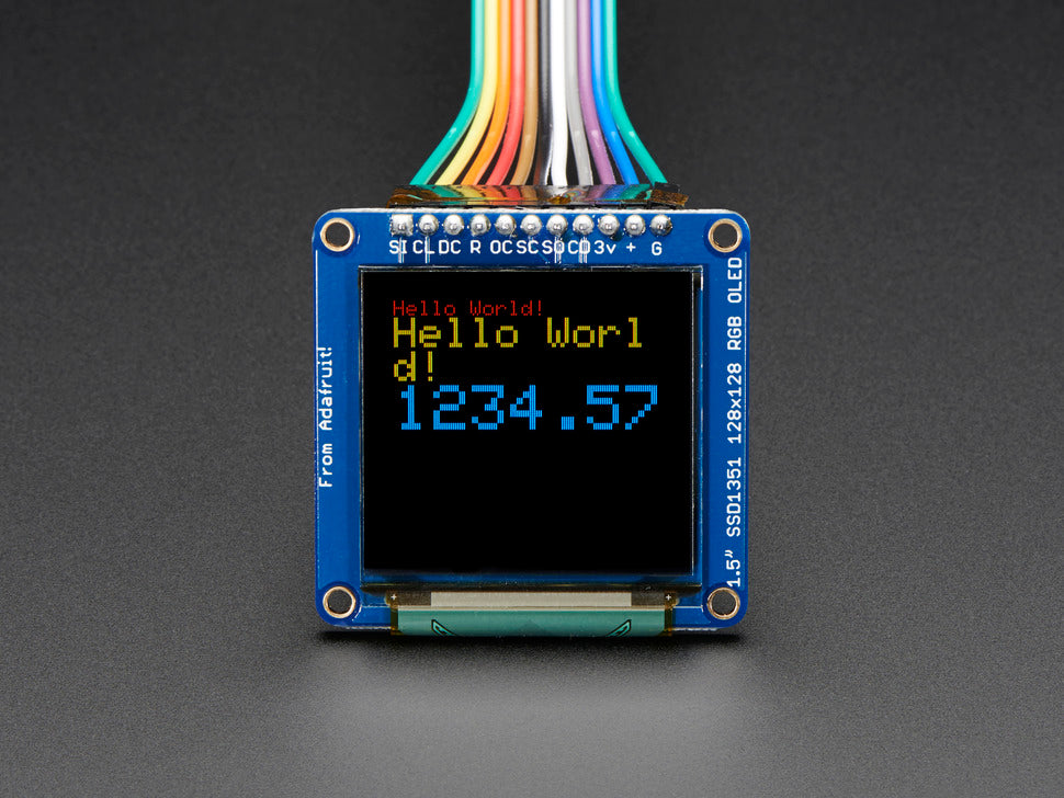 OLED Breakout Board - 16-bit Color 1.5" w/microSD holder