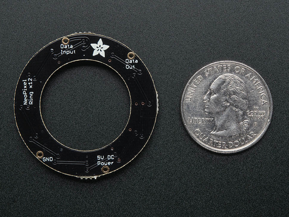 NeoPixel Ring - 12 x WS2812 5050 RGB LED with Integrated Drivers