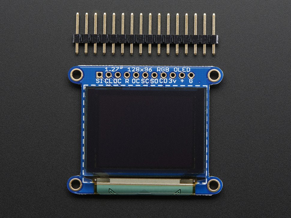 OLED Breakout Board - 16-bit Color 1.27" w/microSD holder