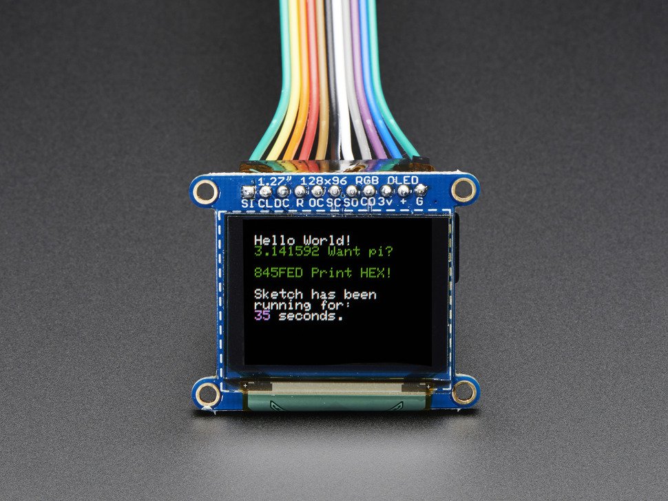 OLED Breakout Board - 16-bit Color 1.27" w/microSD holder