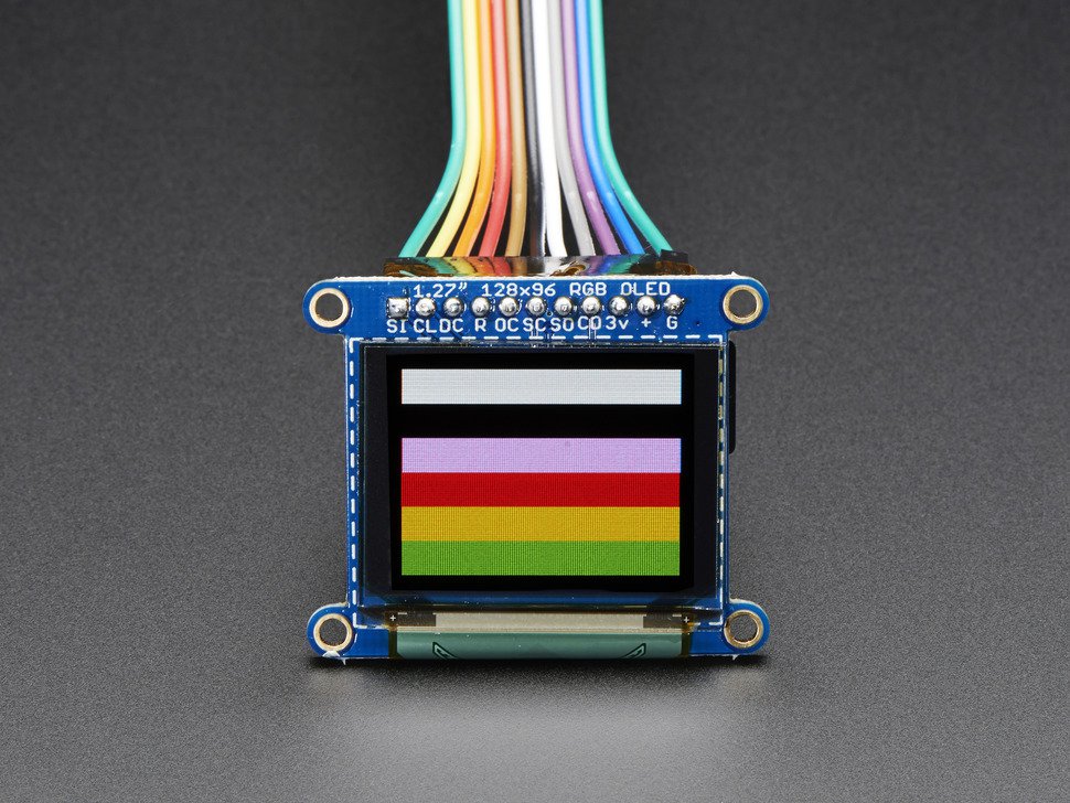 OLED Breakout Board - 16-bit Color 1.27" w/microSD holder