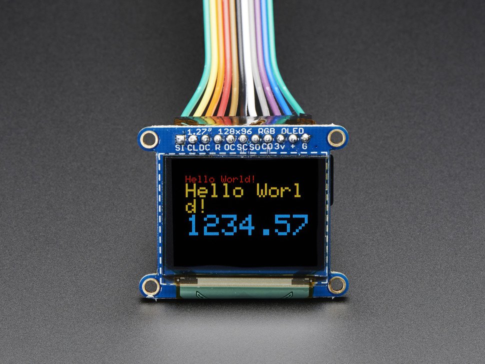 OLED Breakout Board - 16-bit Color 1.27" w/microSD holder