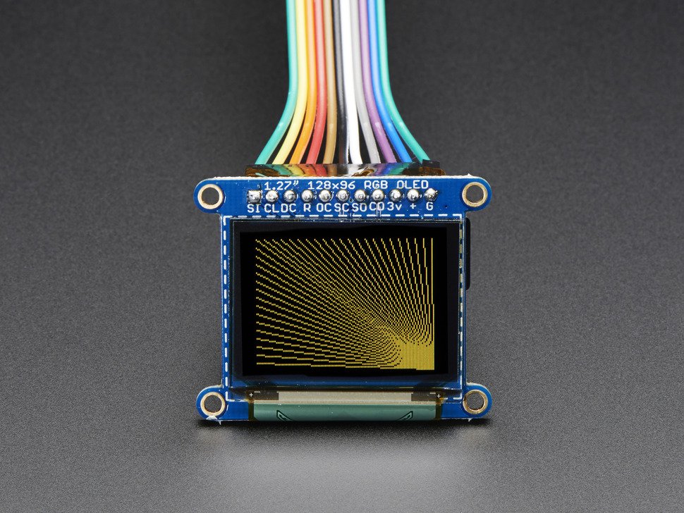 OLED Breakout Board - 16-bit Color 1.27" w/microSD holder