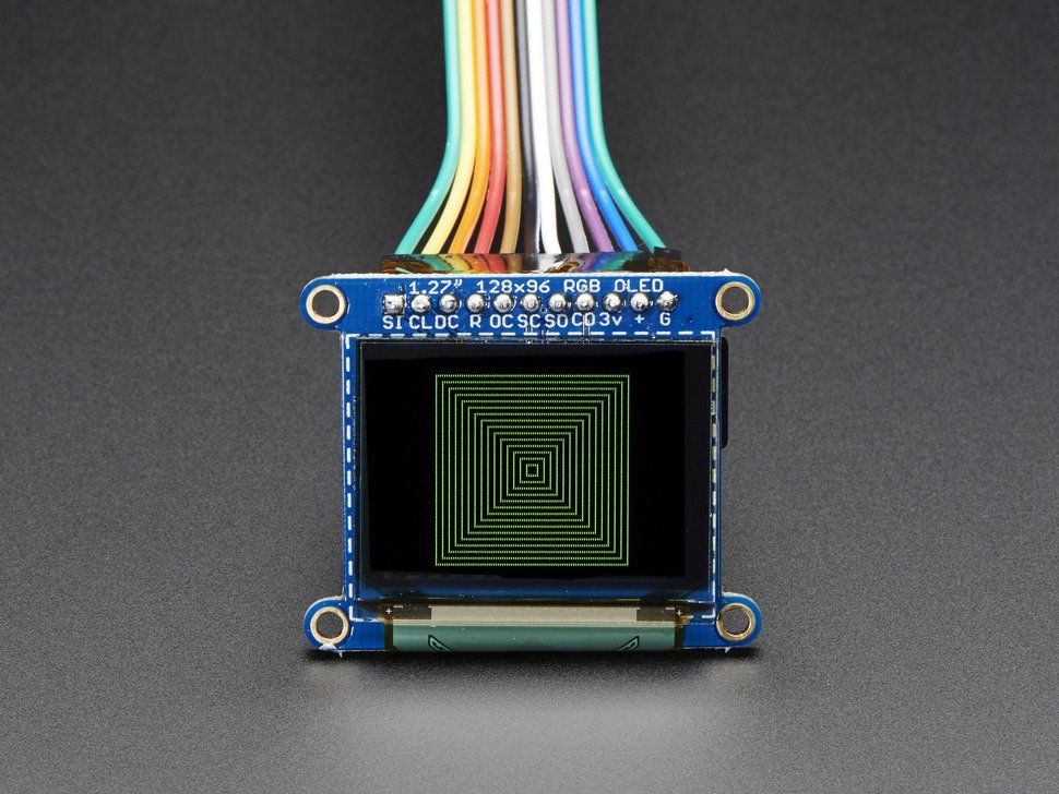 OLED Breakout Board - 16-bit Color 1.27" w/microSD holder