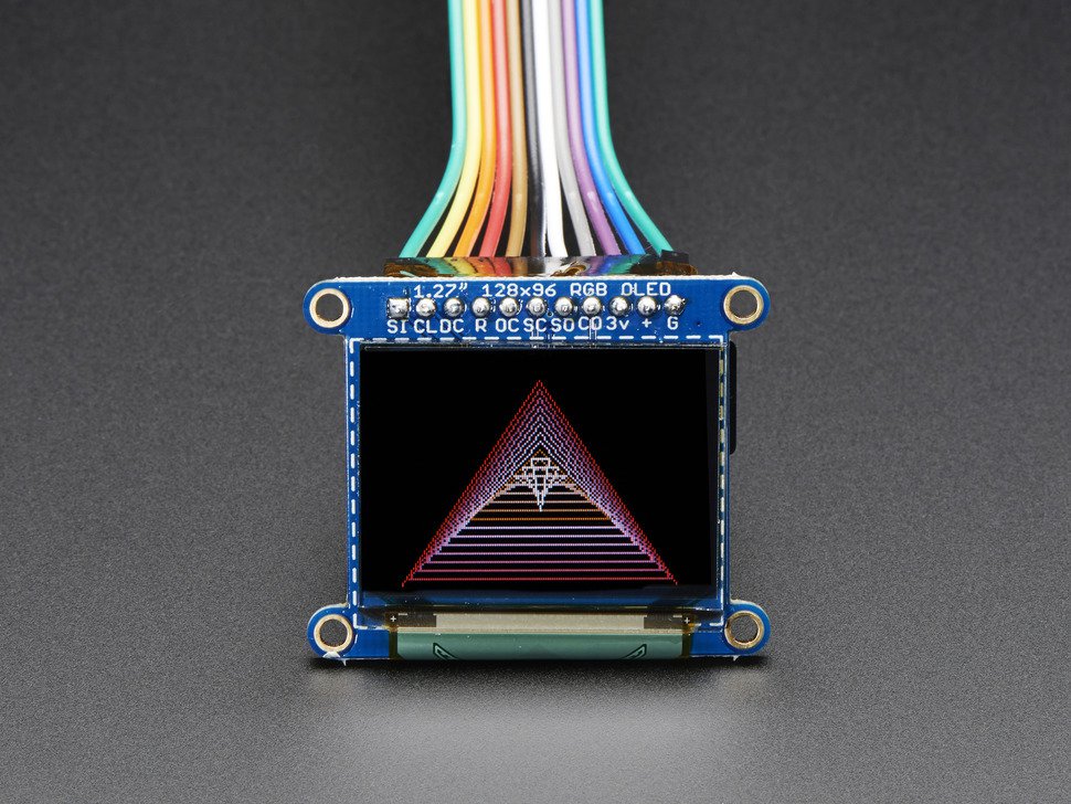 OLED Breakout Board - 16-bit Color 1.27" w/microSD holder