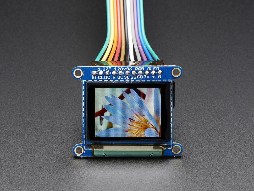 OLED Breakout Board - 16-bit Color 1.27" w/microSD holder