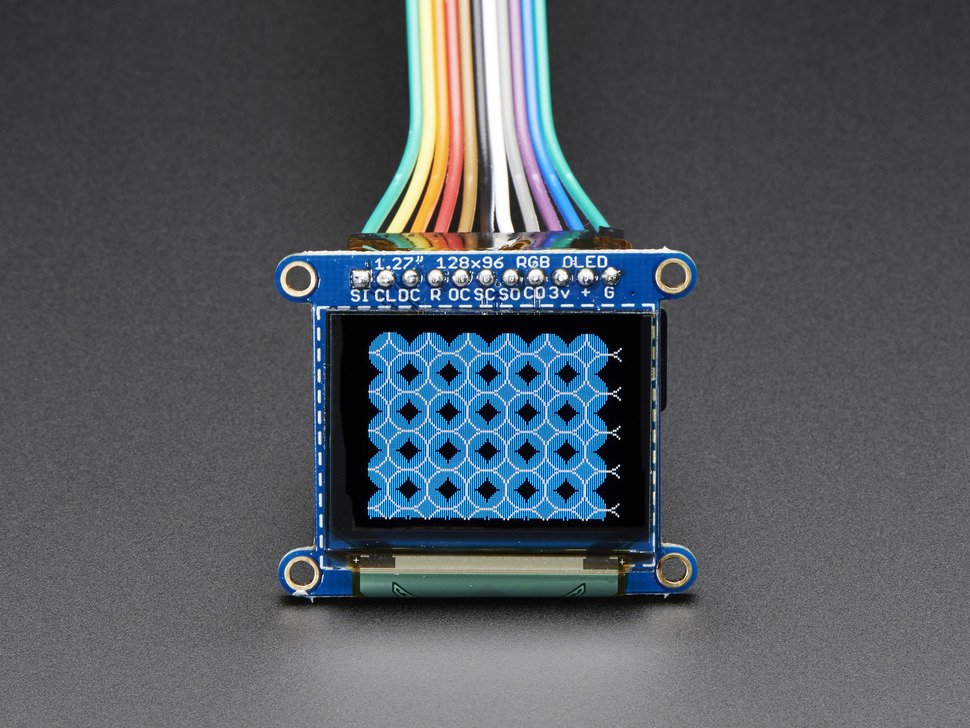 OLED Breakout Board - 16-bit Color 1.27" w/microSD holder