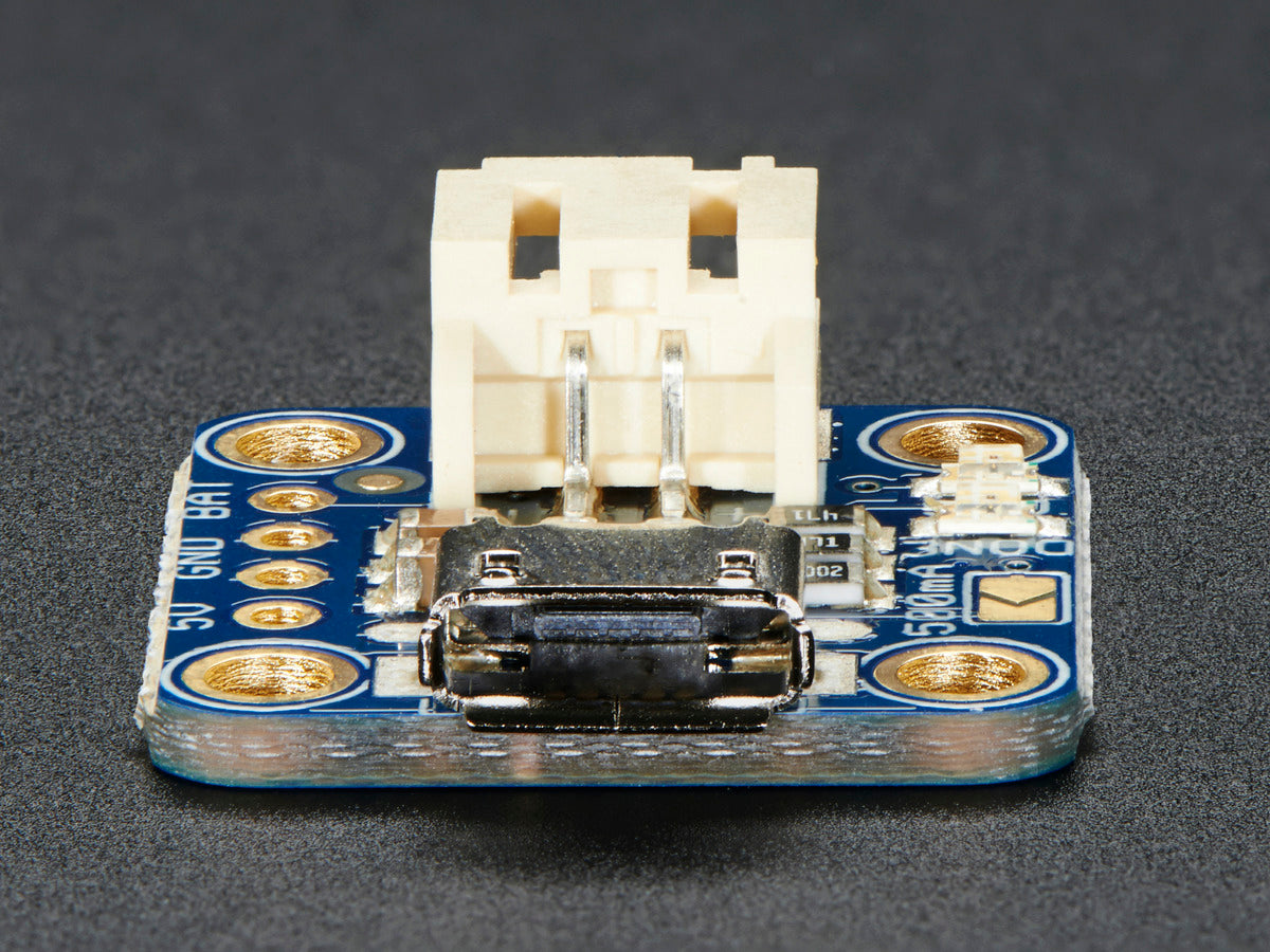 Adafruit Micro Lipo w/MicroUSB Jack - USB LiIon/LiPoly charger - v1