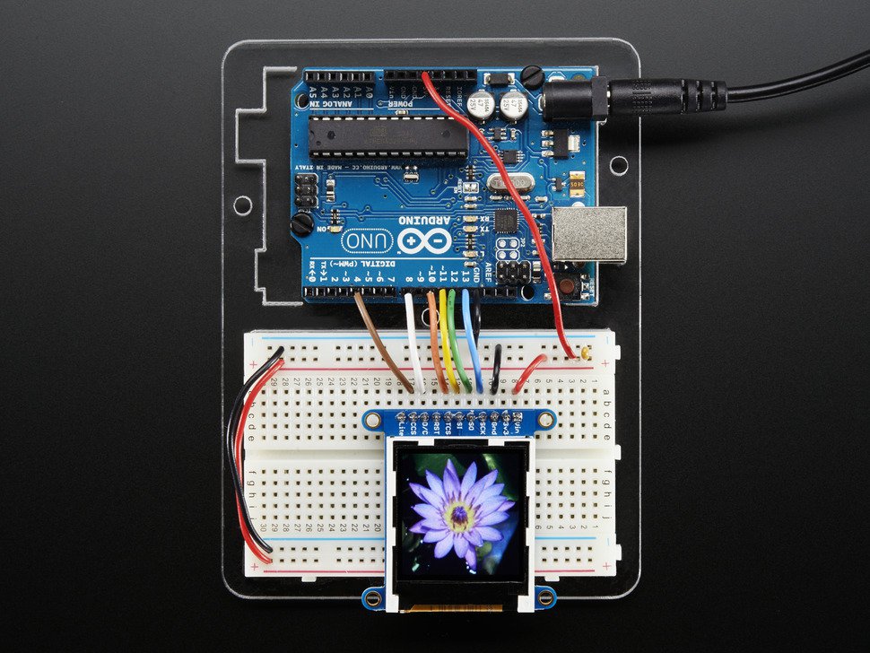 Adafruit 1.44" Color TFT LCD Display with MicroSD Card breakout - ST7735R