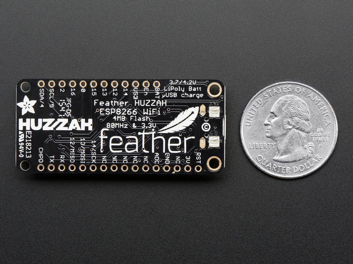 Adafruit Feather HUZZAH with ESP8266 WiFi