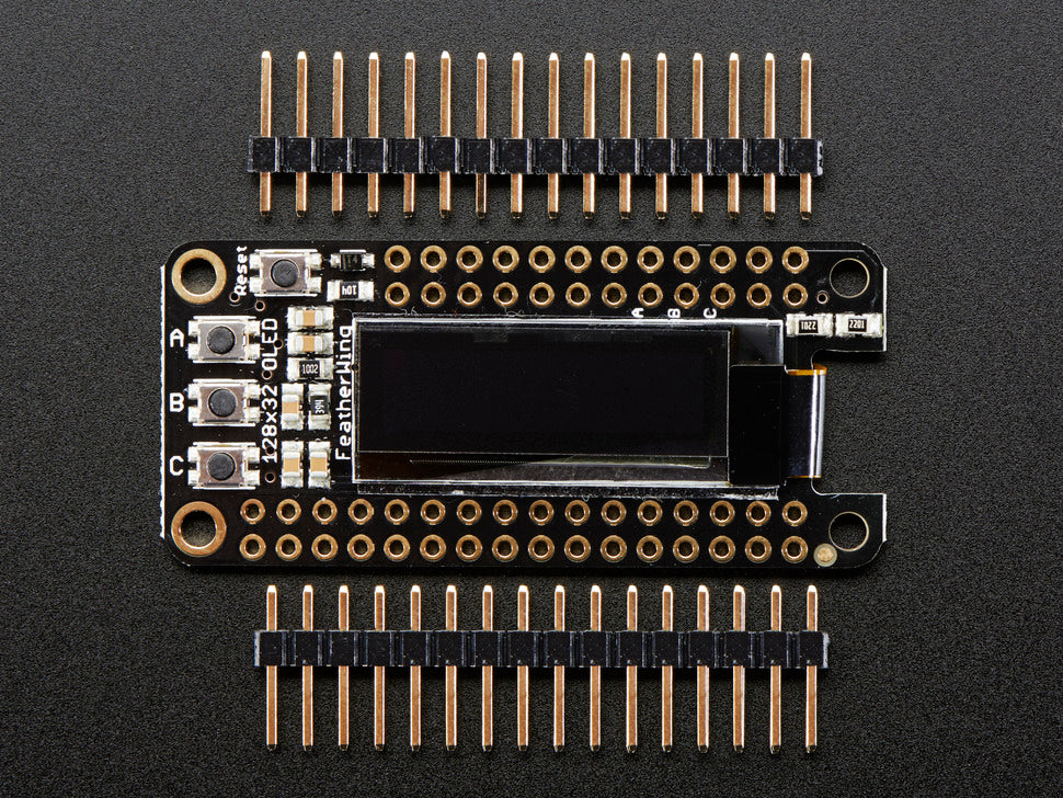 FeatherWing OLED - 128x32 OLED Add-on For All Feather Boards