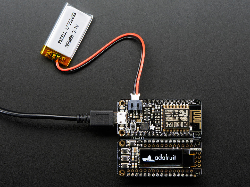 FeatherWing OLED - 128x32 OLED Add-on For All Feather Boards