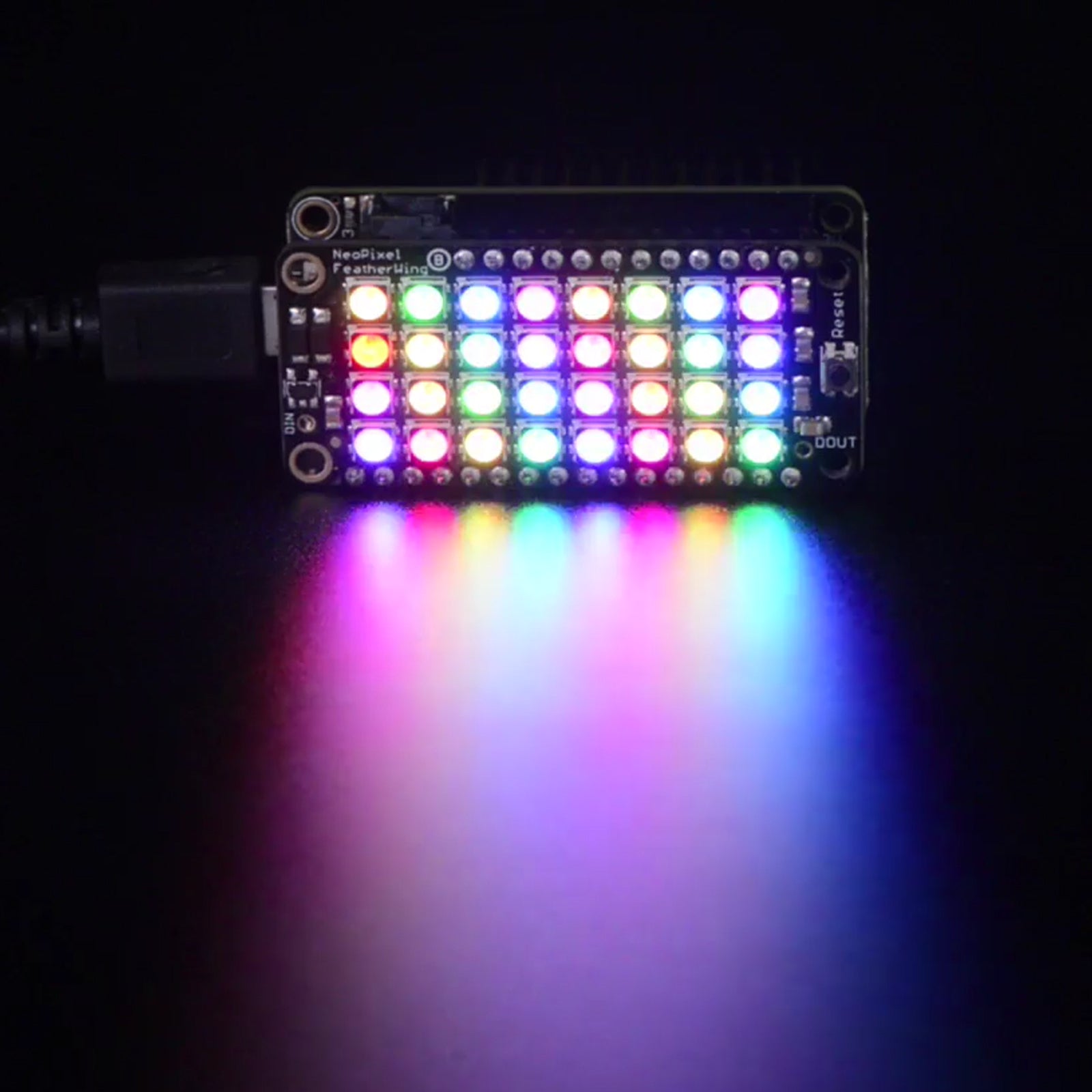 NeoPixel FeatherWing - 4x8 RGB LED Add-on For All Feather Boards