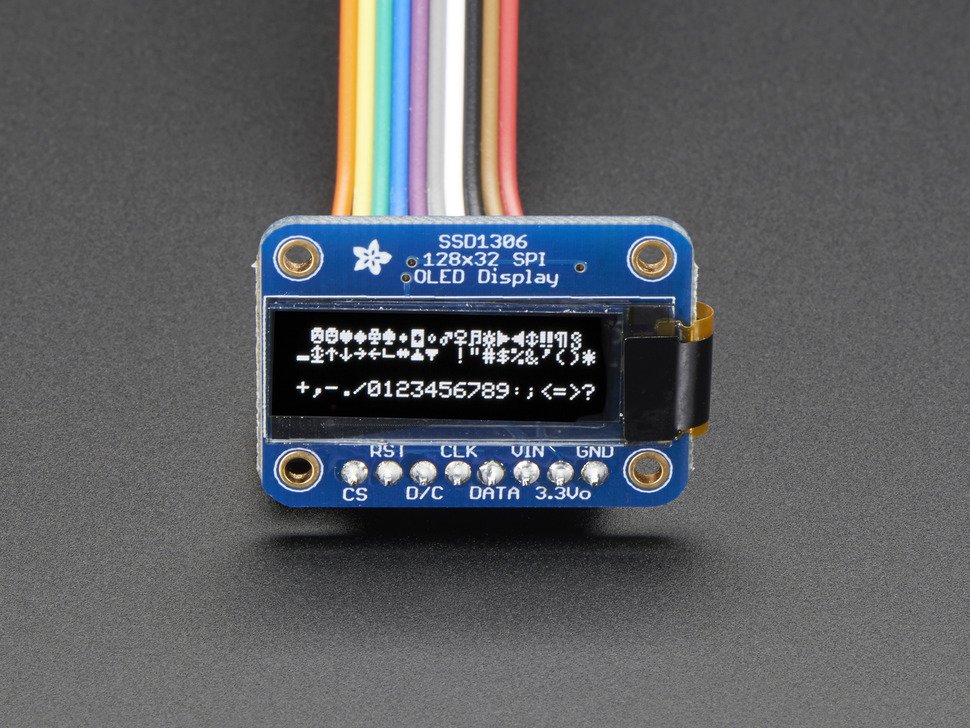 Monochrome 128x32 SPI OLED graphic display