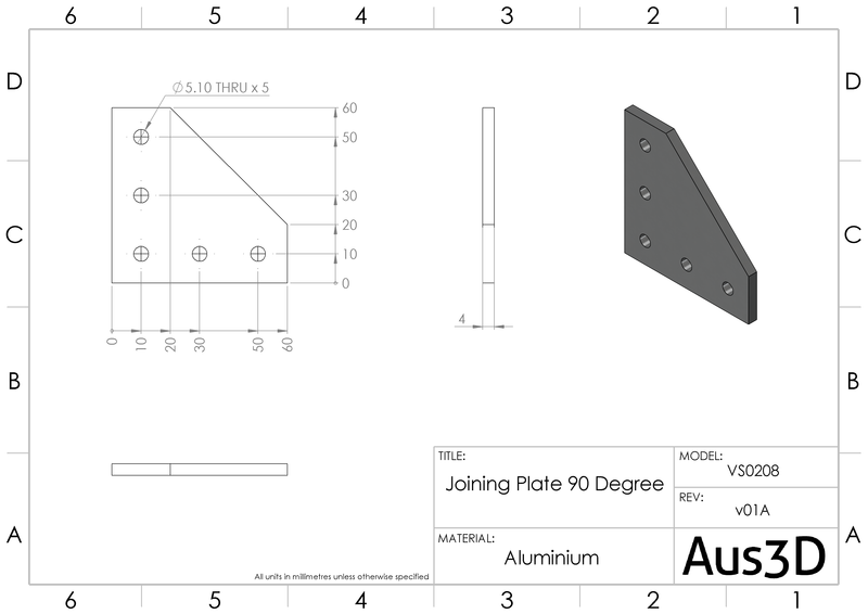 90 Degree Joining Plate