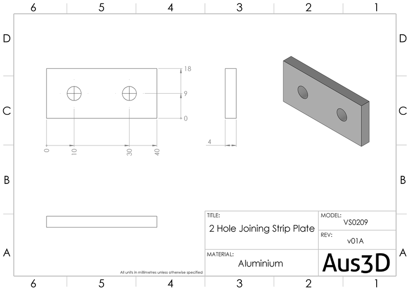 2 Hole Joining Strip Plate