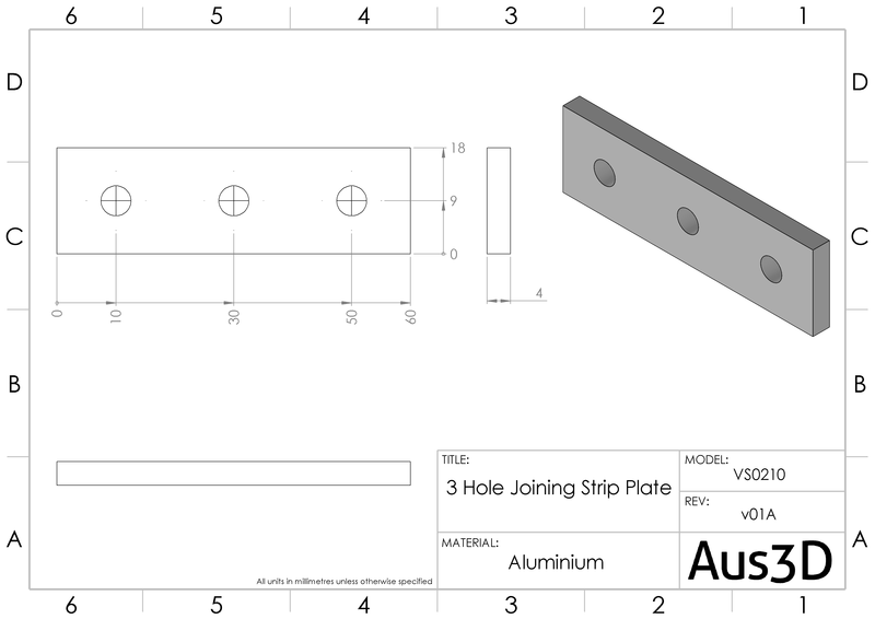 3 Hole Joining Strip Plate