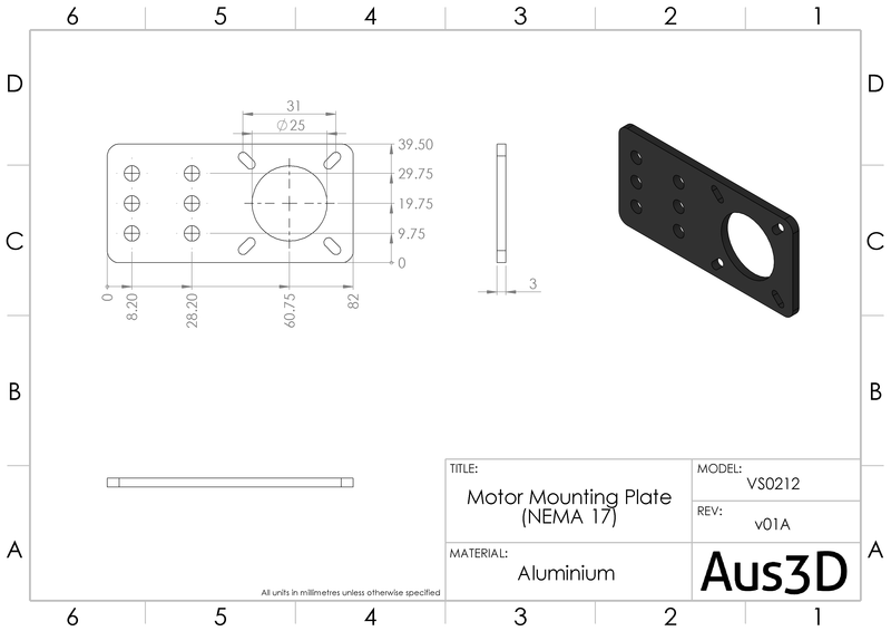 Motor Mount Plate - NEMA 17