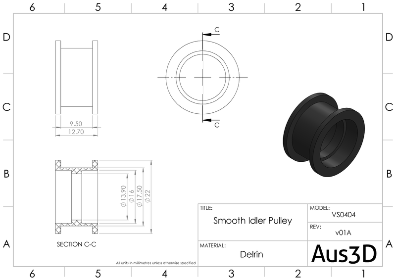 Smooth Idler Pulley Wheel Kit