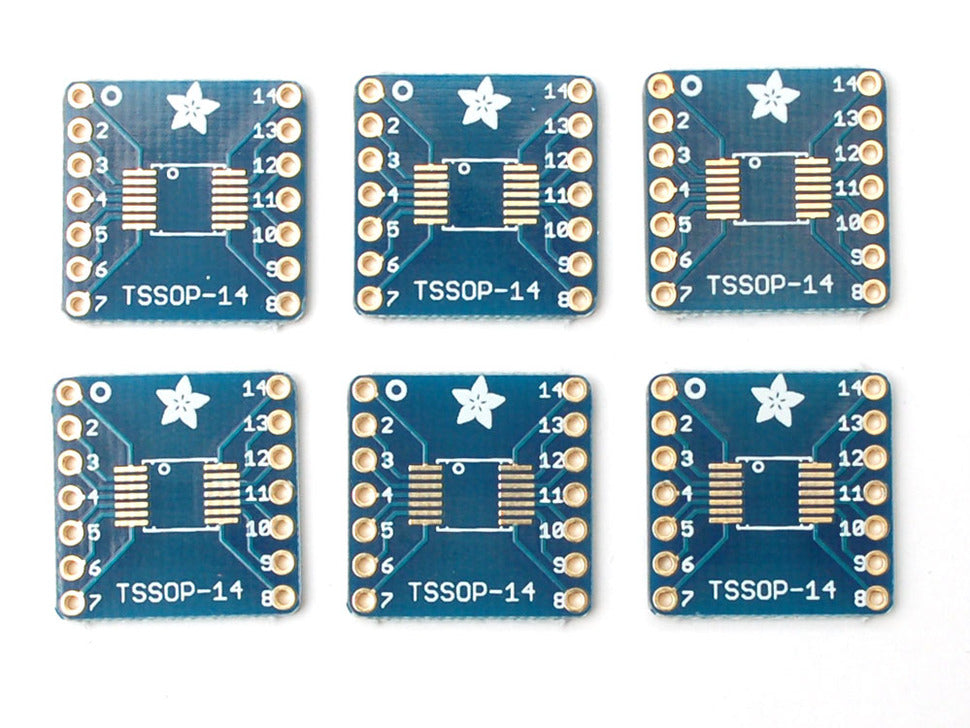 SMT Breakout PCB for SOIC-14 or TSSOP-14 - 6 Pack!