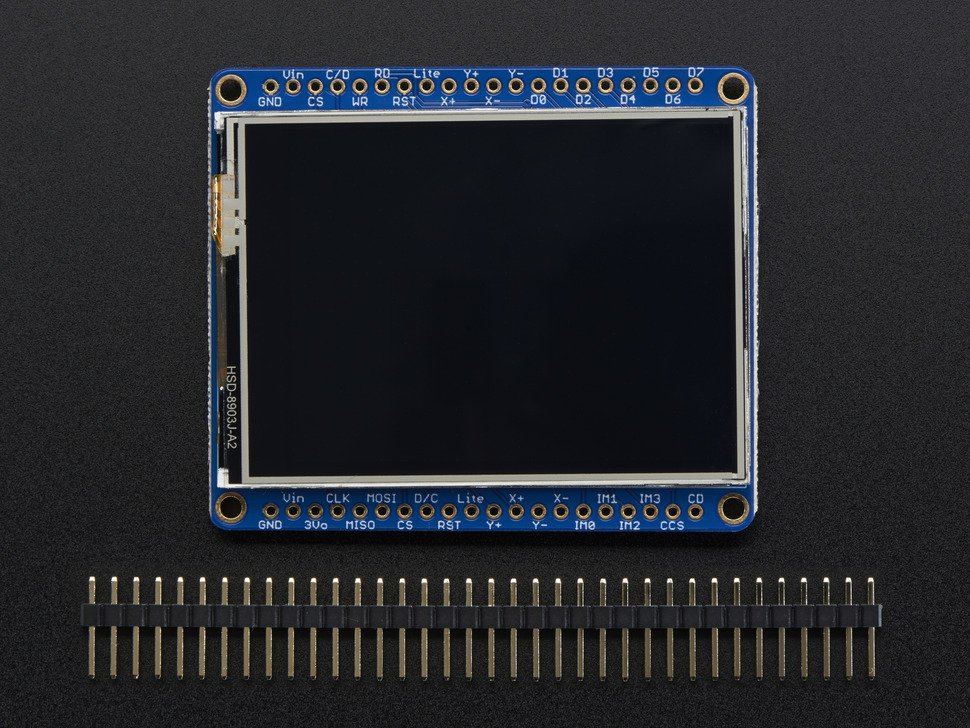 Adafruit 2.4" TFT LCD with Touchscreen Breakout w/MicroSD Socket - ILI9341