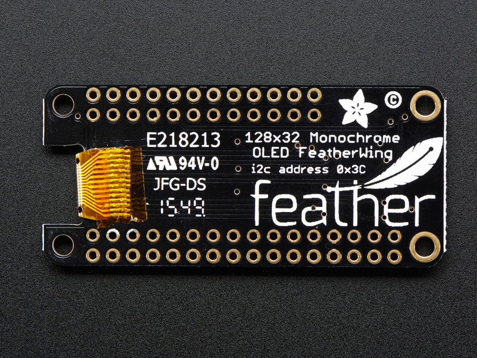 FeatherWing OLED - 128x32 OLED Add-on For All Feather Boards